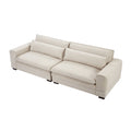 Mid Century Sofa Couch Modern Upholstered Couch For Livingroom,Bedroom, Apartment, Home Office Beige Beige Fabric 4 Seat