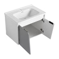 28 Inch Wall Mounted Bathroom Vanity With Sink, For Small Bathroom Kd Packing White 2 Bathroom Wall Mounted Modern Plywood