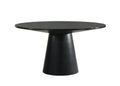 Froja Round Dining Table, Black Finish Dn01802 Black Wood