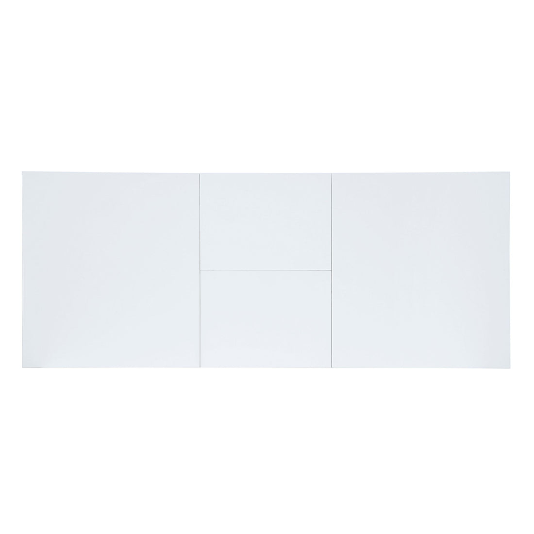 Gallegos Dining Table, White High Gloss Finish Dn01947 White Mdf
