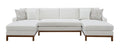 Valiant Sectional Sofa W 4 Pillows, Ivory Chenille Lv01881 Ivory Chenille