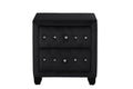 Maya Crystal Tufted Queen 5 Pc Vanity Bedroom Set Made With Wood In Black Box Spring Not Required Queen Black Wood 5 Piece Set Bedroom Modern Upholstered Velvet Tufted Wood
