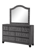 Sophia Dresser Gray Gray 5 Drawers & Above Bedroom Contemporary,Modern Wood