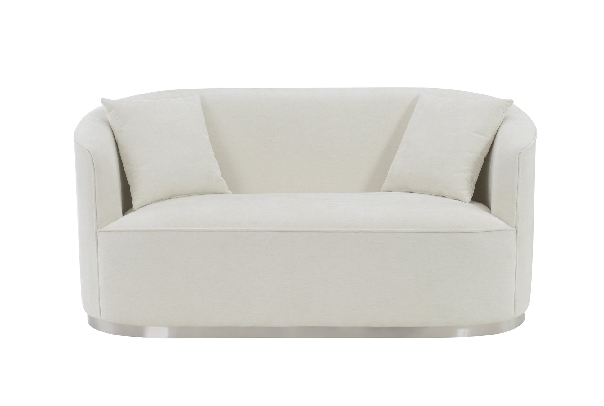 Odette Loveseat W 2 Pillows, Beige Chenille Lv01918 Beige Chenille