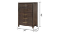 Kenzo Modern Style 5 Drawer Chest Made With Wood In Walnut Walnut Bedroom Contemporary,Modern Solid Wood Mdf Wood