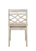 Cillin Side Chair Set 2 , Fabric & Antique White Finish Dn01806 Antique White Fabric