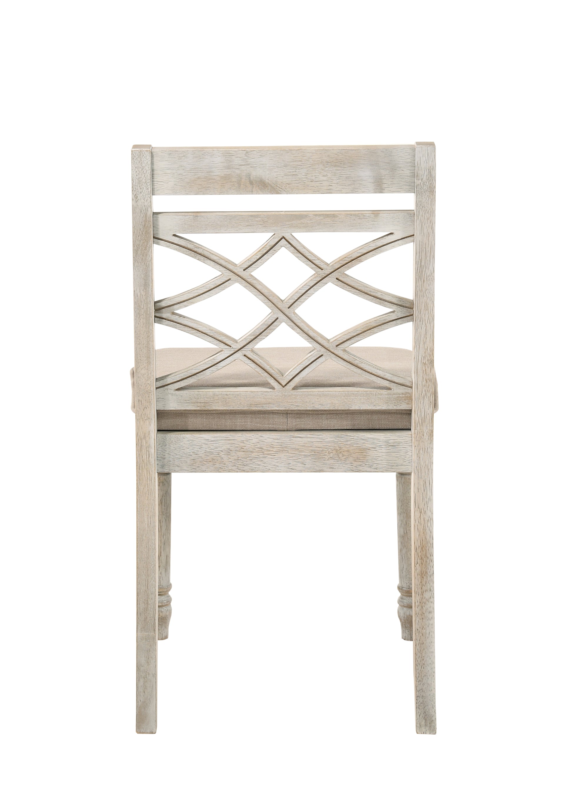 Cillin Side Chair Set 2 , Fabric & Antique White Finish Dn01806 Antique White Fabric