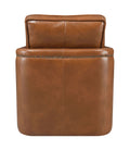 Rocha Accent Chair W Swivel, Brown Leather Aire Ac01886 Brown Leather