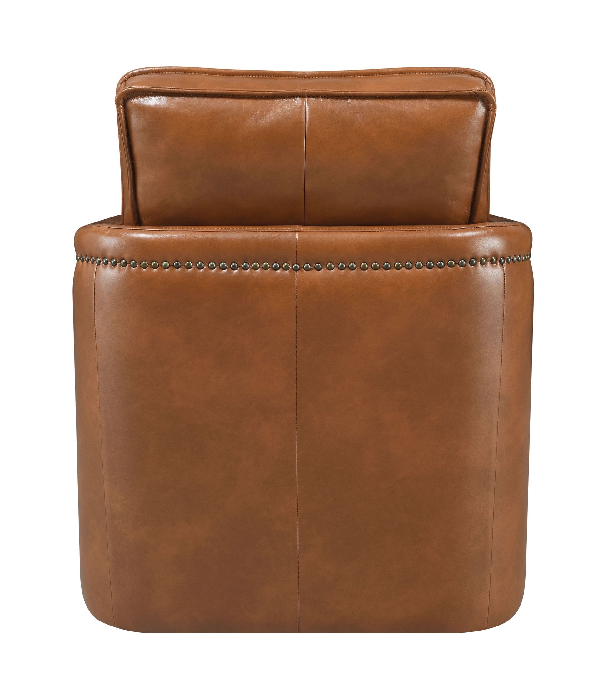 Rocha Accent Chair W Swivel, Brown Leather Aire Ac01886 Brown Leather