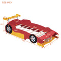 Twin Size Race Car Shaped Platform Bed With Wheels,Red Red Plywood