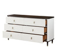 Carena Dresser W Jewelry Tray, White & Brown Finish Bd02030 Brown White Wood