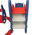 3 In 1 Slide And Swing Set With Basketball Hoop For 1 8 Years Old Children Indoor And Outdoor, Red & Blue Blue Red Hdpe