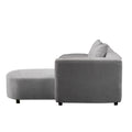 Luxury Modern Style Living Room Upholstery Sofa Gray Chenille