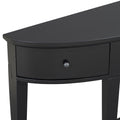 Modern Curved Console Table Sofa Table With 3 Drawers And 1 Shelf For Hallway, Entryway, Living Room Black Solid Wood Mdf