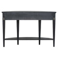 Modern Curved Console Table Sofa Table With 3 Drawers And 1 Shelf For Hallway, Entryway, Living Room Black Solid Wood Mdf