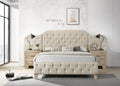 Ranallo Eastern King Bed, Beige Linen Bd01777Ek Beige Linen