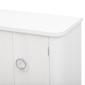 Simple And Atmospheric Solid Wood Veneer Fraxinus Mandschuric Cabinet With Three Fir Doors,Adjustable, Suitable For Study, Corridors,And Entrances. 1 2 Shelves White Mdf