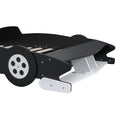 Full Size Race Car Shaped Platform Bed With Wheels,Black Black Plywood