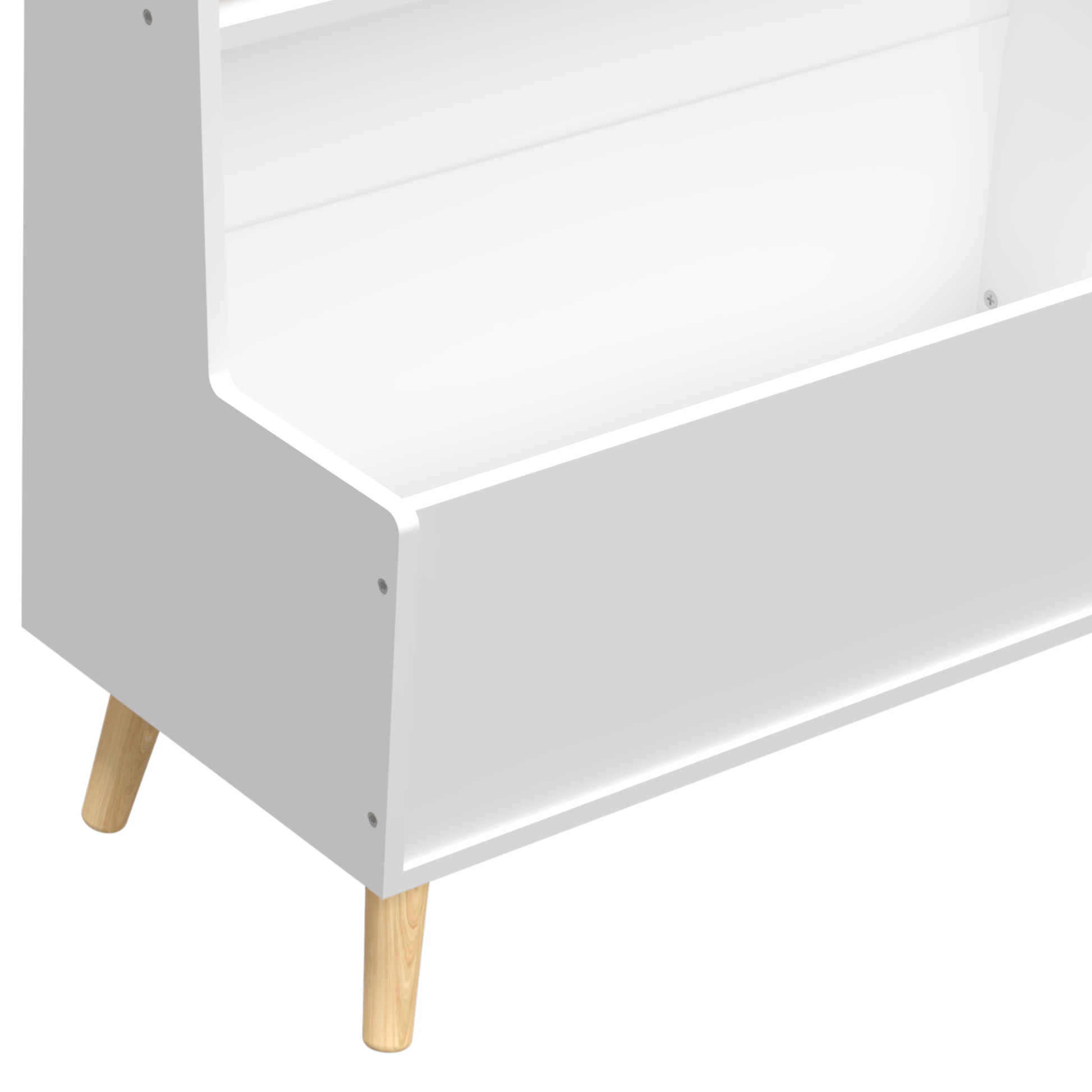 Kids Bookshelf, Book And Magazine Rack, Book Organizer, Toy Storage Cabinet Organizer, White White Mdf