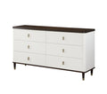 Carena Dresser W Jewelry Tray, White & Brown Finish Bd02030 Brown White Wood