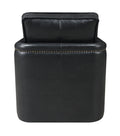 Rocha Accent Chair W Swivel, Black Leather Aire Ac01885 Black Leather