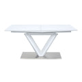 Gallegos Dining Table, White High Gloss Finish Dn01947 White Mdf