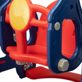 3 In 1 Slide And Swing Set With Basketball Hoop For 1 8 Years Old Children Indoor And Outdoor, Red & Blue Blue Red Hdpe