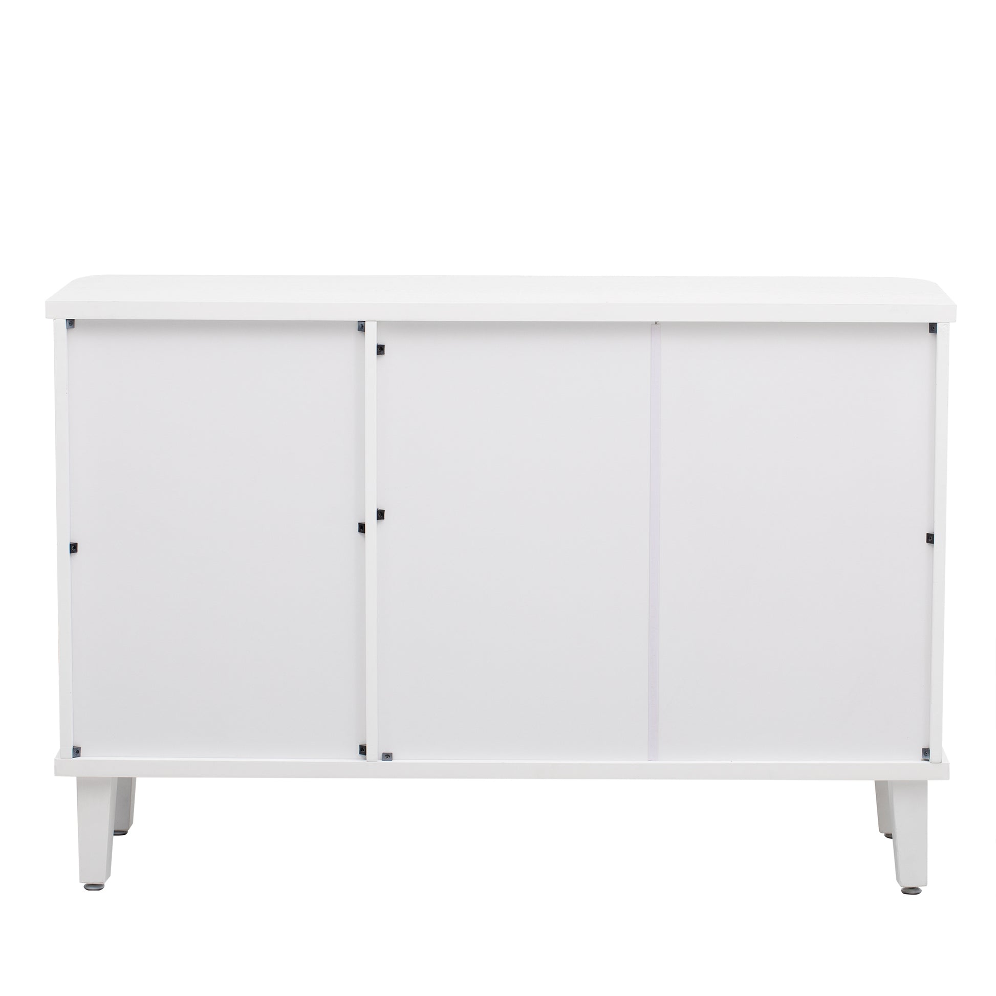 Simple And Atmospheric Solid Wood Veneer Fraxinus Mandschuric Cabinet With Three Fir Doors,Adjustable, Suitable For Study, Corridors,And Entrances. 1 2 Shelves White Mdf