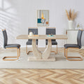 Modern Minimalist Luxury Mdf Rectangular Dining Table With Light Yellow Textured Stickers On The Table. Suitable For Restaurants, Living Rooms, Kitchens, And Study Rooms.F 1280 