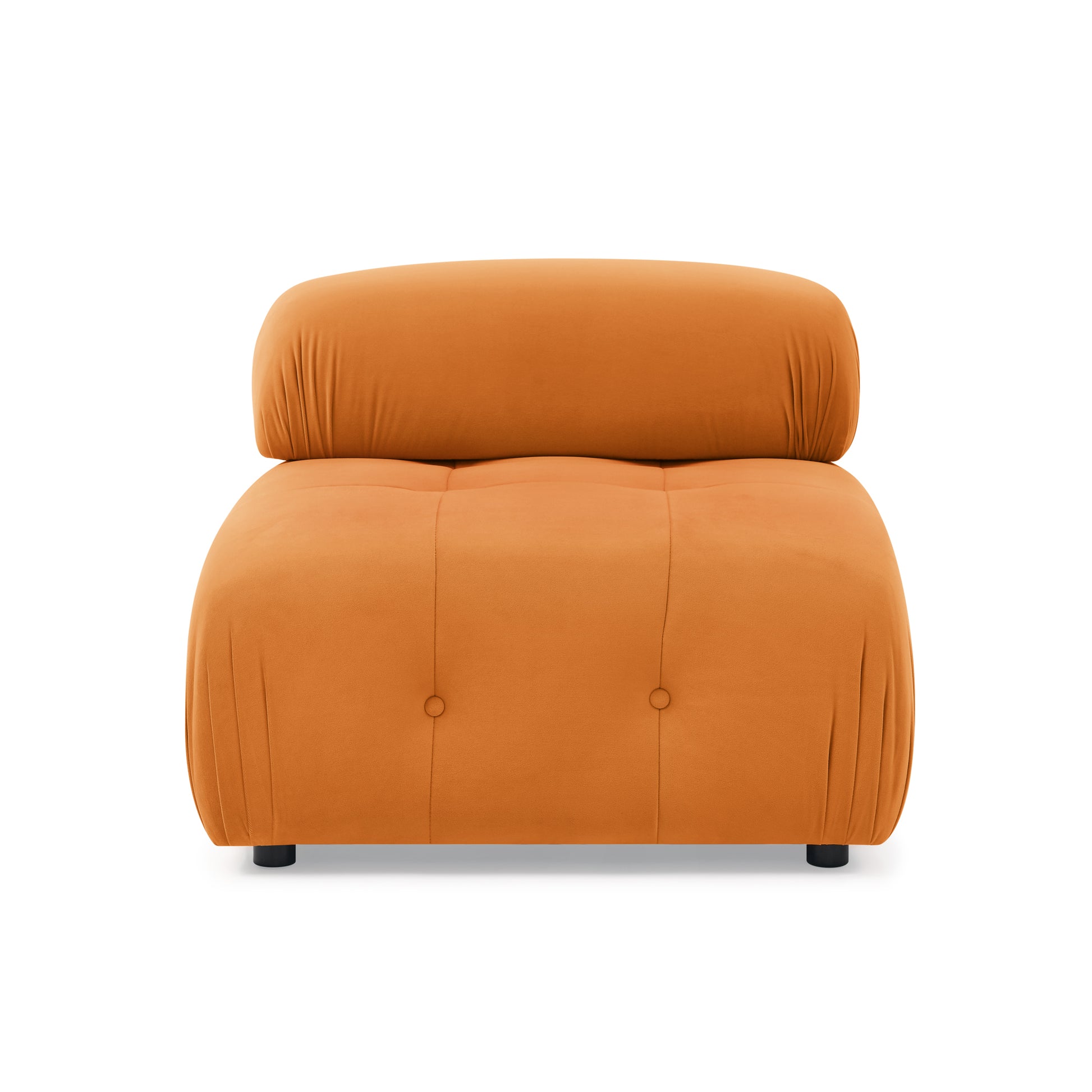 Modular Sectional Sofa, Button Tufted Designed And Diy Combination,L Shaped Couch With Reversible Ottoman, Orange Velvet Orange Velvet Wood Soft Tight Back Eucalyptus Pillow Top Arms Foam Spring