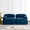 Modular Sectional Sofa, Button Tufted Designed And Diy Combination,L Shaped Couch With Reversible Ottoman, Navy Velvet Navy Velvet Wood Soft Tight Back Eucalyptus Pillow Top Arms Foam Spring