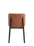Eliora Side Chair Set 2 , Camel Fabric & Black Finish Dn02367 Camel Fabric
