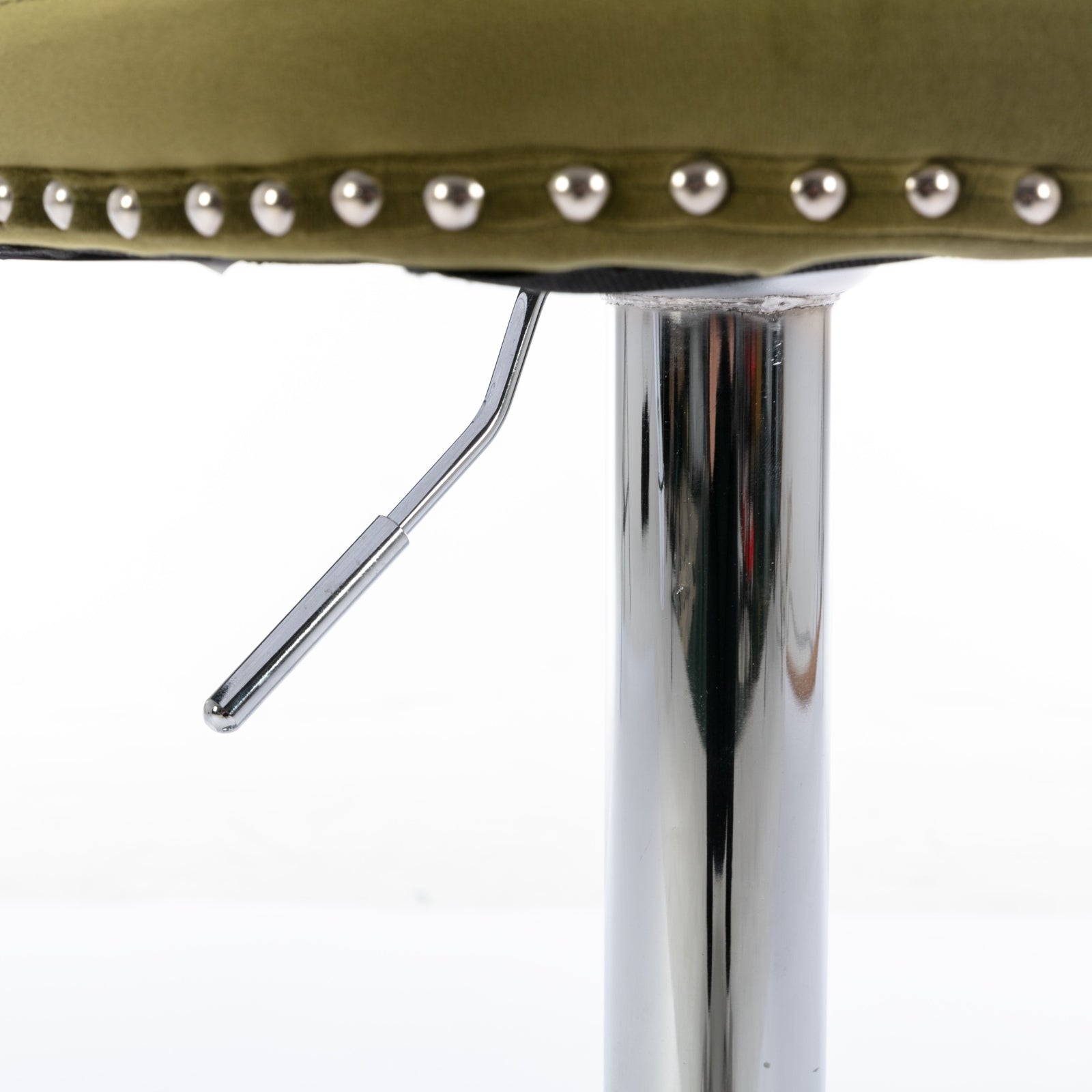 Swivel Velvet Barstools Adjusatble Seat Height From 25 33 Inch, Modern Upholstered Chrome Base Bar Stools With Backs Comfortable Tufted For Home Pub And Kitchen Island, Olive Green,Set Of 2,1712Ol Olive Green Dining Room American Design Bar Stools Foam
