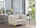 Contempo Modern Style Buckle Fabric Chair Made With Wood In Gray Gray Primary Living Space Contemporary Faux Fur Wood