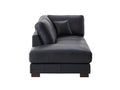 Geralyn Sectional Sofa W 2 Pillows, Black Leather Lv02397 Black Leather