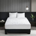 Cool Warm Reversible Waterproof And Stain Release Mattress Pad White Polyester