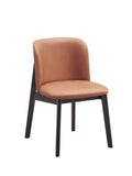 Eliora Side Chair Set 2 , Camel Fabric & Black Finish Dn02367 Camel Fabric