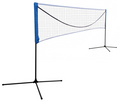 Portable Large Volleyball Badminton Tennis Net With Carrying Bag Stand Frame 10Ft Black Iron