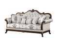 Gloria Traditional Style 2Pc Button Tufted Living Room Set White Primary Living Space Traditional Wood 5 Seat