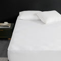 Cool Warm Reversible Waterproof And Stain Release Mattress Pad White Polyester