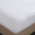 Cotton Percale Quilted Mattress Pad White Cotton