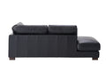 Geralyn Sectional Sofa W 2 Pillows, Black Leather Lv02397 Black Leather