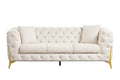 Contempo Modern Style Sofa Made With Wood In Cream Cream Wood Primary Living Space Contemporary Faux Fur Wood