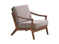 Lide Accent Chair, Light Brown Fabric & Brown Finish Ac02378 Light Brown Fabric