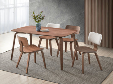 Casson Dining Table, Walnut Finish Dn02309 Walnut Wood
