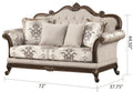 Gloria Traditional Style Button Tufted Loveseat White Wood