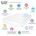 Cool Warm Reversible Waterproof And Stain Release Mattress Pad White Polyester