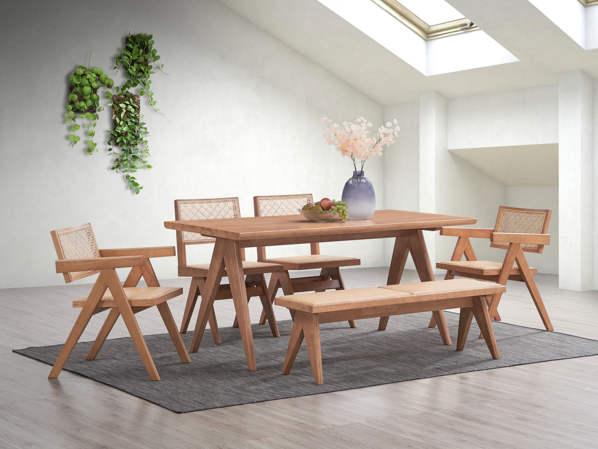 Velentina Dining Table, Natural Finish Dn02371 Natural Wood