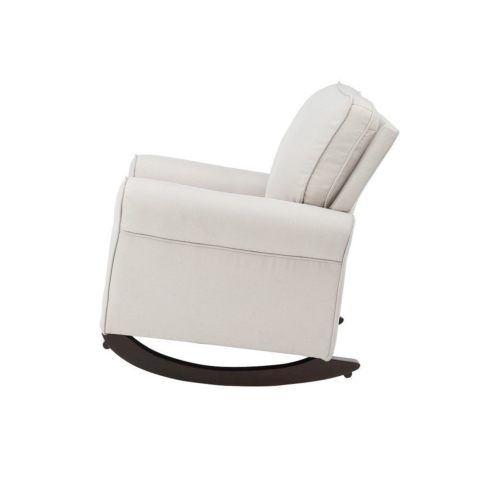 Elvin Rocking Chair, Beige Fabric Ac02184 Beige Fabric