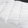 Cool Warm Reversible Waterproof And Stain Release Mattress Pad White Polyester